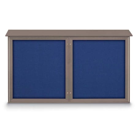 United Visual Products Open Faced Traditional Rounded Corkboard UV646ARC-BRONZE-MEDGRY